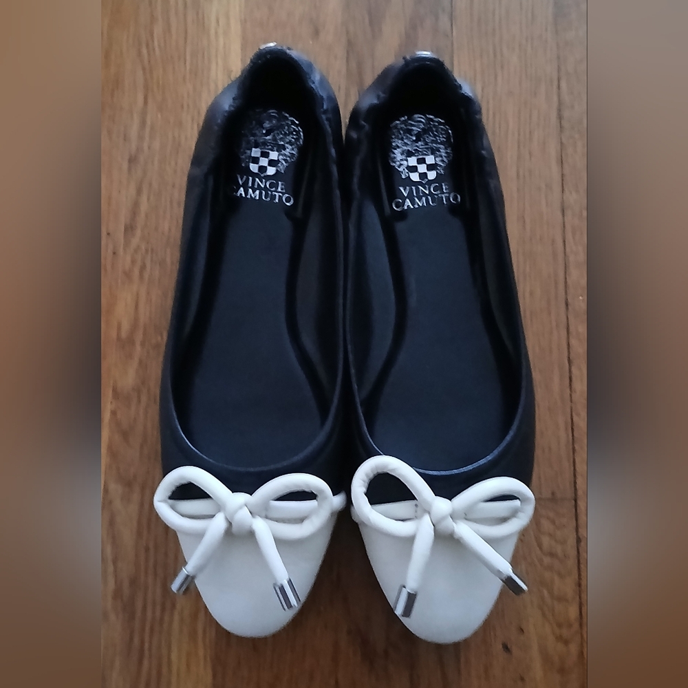 Vince Camuto Two-Tone Flats with Bow